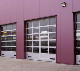 水堅さのクラス3の透明なガレージのドア、ガラス部門別のガレージのドア