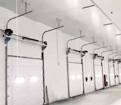 自動電気頭上式の部門別のドアの倉庫の熱絶縁された金属の船積みドック