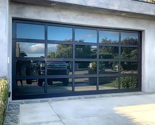 水証拠  産業ガラス ガレージのドアのアルミニウム部門別のドアの頭上式のドア