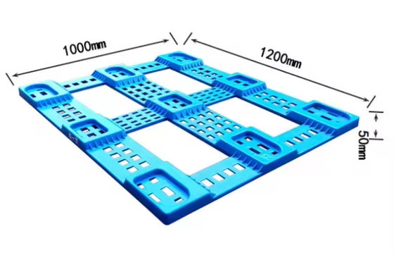 再利用可能な重用工業用 大型4方向 HDPEパレット 熱印印とシルク印刷 ロゴ 双面