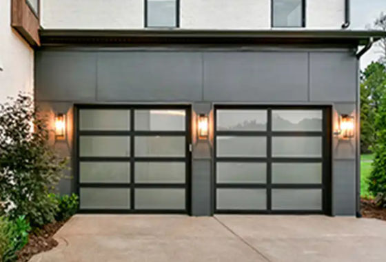 Sound Insulation Water Tightness Class 3 Transparent Garage Door Glass Sectional Garage Door with Customized As Order