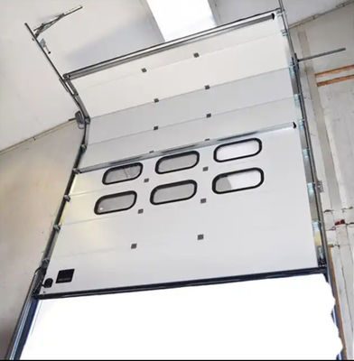 Gray Steel Insulated Sectional Overhead Door 50mm-80mm Thickness for Commercial Sectional Doors
