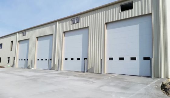 Fire Station Industrial Sectional Doors Automatic Formed Overhead Sectional Steel Doors with Customized Options and Design