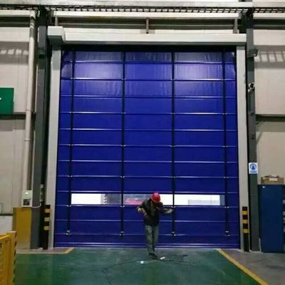倉庫ポリ塩化ビニールの急速なローラーのドアは気候条件の押しボタンを制御します