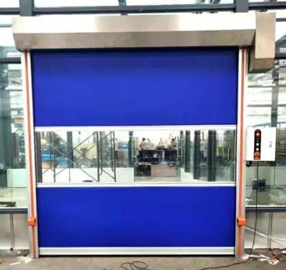 高速ポリ塩化ビニールの急速なローラーのドアの鋼鉄オートメーション シャッター モーターは青い色を作動させる