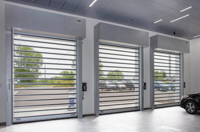 駐車場業界の急速な剛性アルミニウム高品質安定金属工業用高速スパイラルドアカスタマイズされた安全性効率