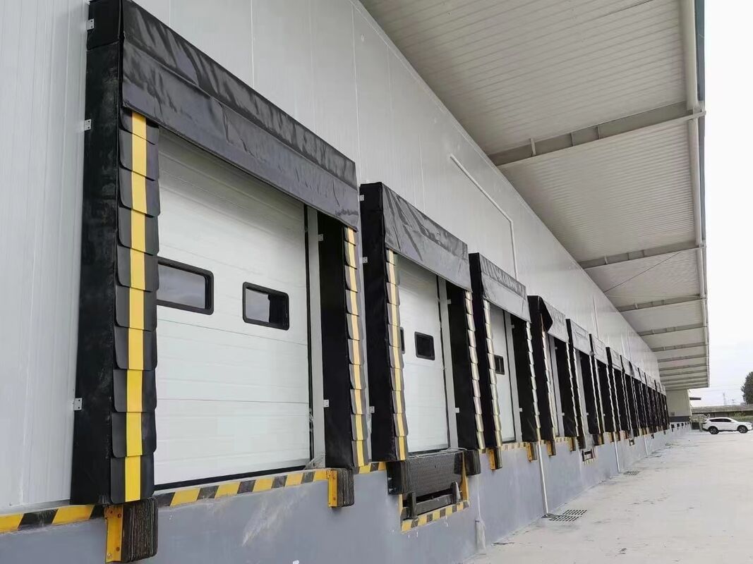 Trucks Adjustable Loading System Dock Door Shelter Ensuring Protection From Elements At Loading Docks